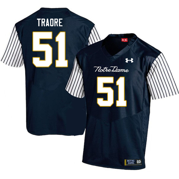 Men #51 Boubacar Traore Notre Dame Fighting Irish College Football Jerseys Stitched Sale-Alternate - Click Image to Close